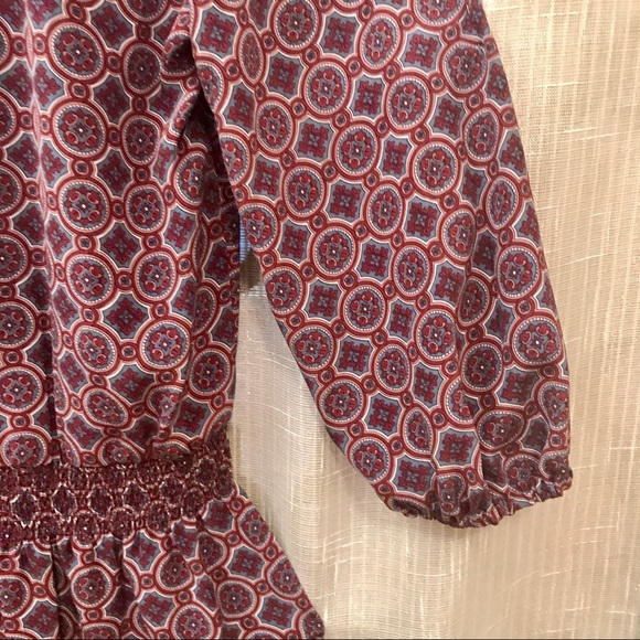 NWT✨Joie Silk Dress, smocked waist, 3/4 sleeves,L - Picture 6 of 8